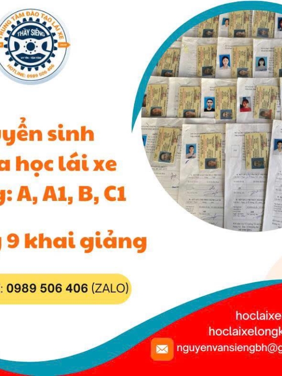 Tuyển sinh khóa học lái xe