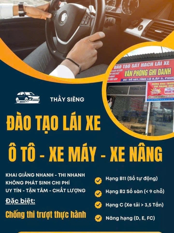 Học lái xe trọn gói, minh bạch chi phí tại Long Khánh – Cẩm Mỹ – Củ Chi